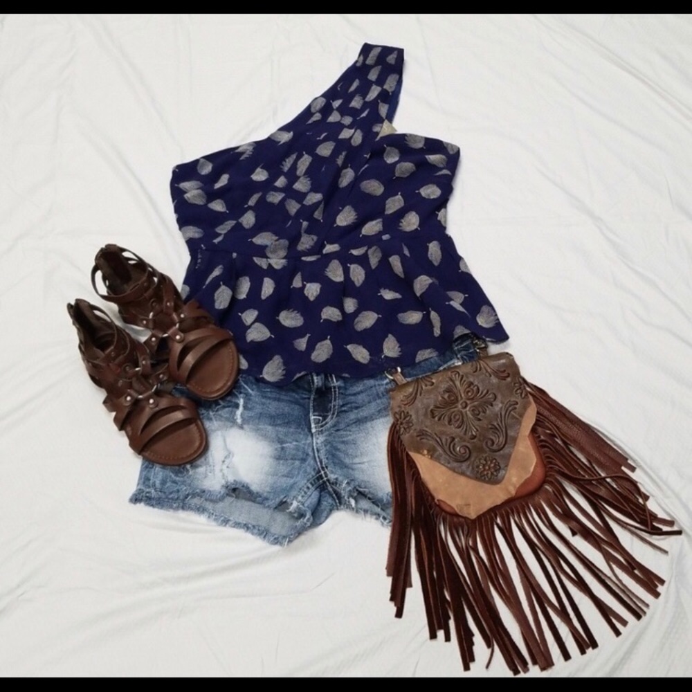 NWT Anthropologie Size 10 One Shoulder Top